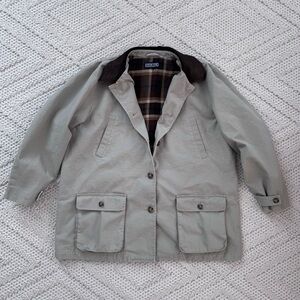 Lands End Canvas Jacket with Plaid Lining